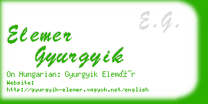 elemer gyurgyik business card